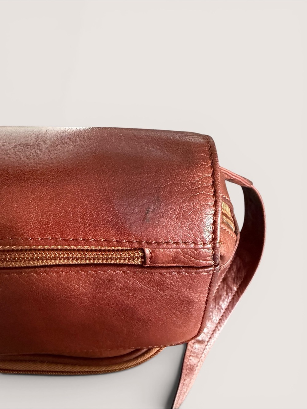 Leather Crossbody Sling Belt Bag in Brown - Picture 8 of 16